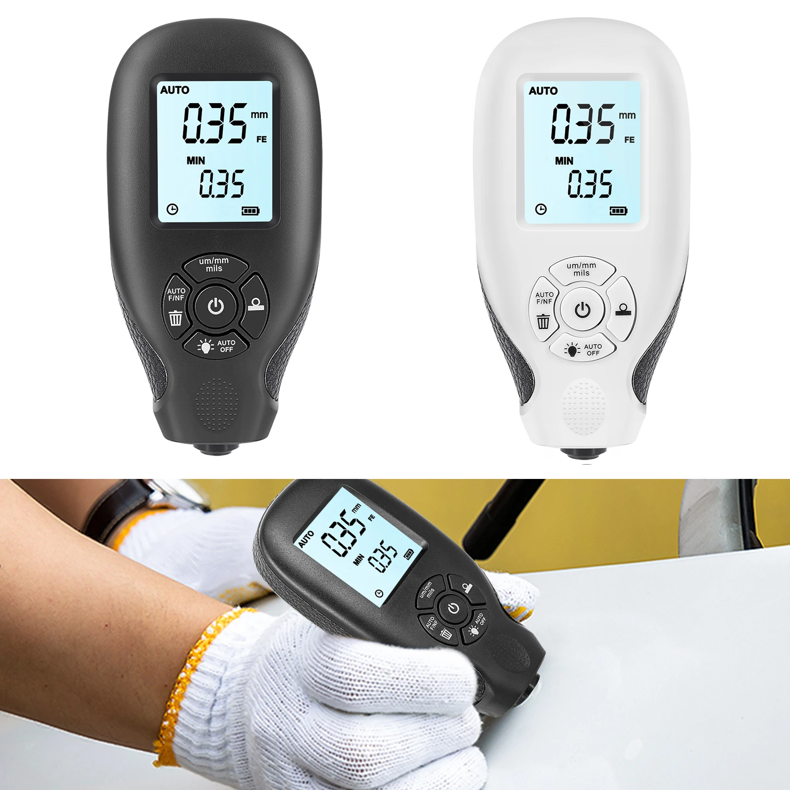 

Hot Selling HW-300 Digital Coating Thickness Gauge 1micron/0-2000UM Car Paint Film Thickness Tester Measuring Manual Paint Tool