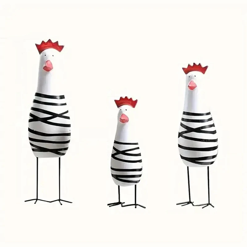 

3 шт., деревянные куриные фигурки петуха