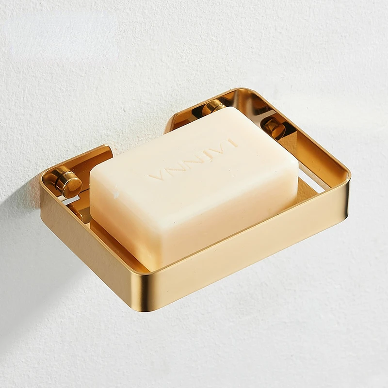

Drain soap box Household soap dish box Wall-mounted perforated 304 stainless steel bathroom soap rack