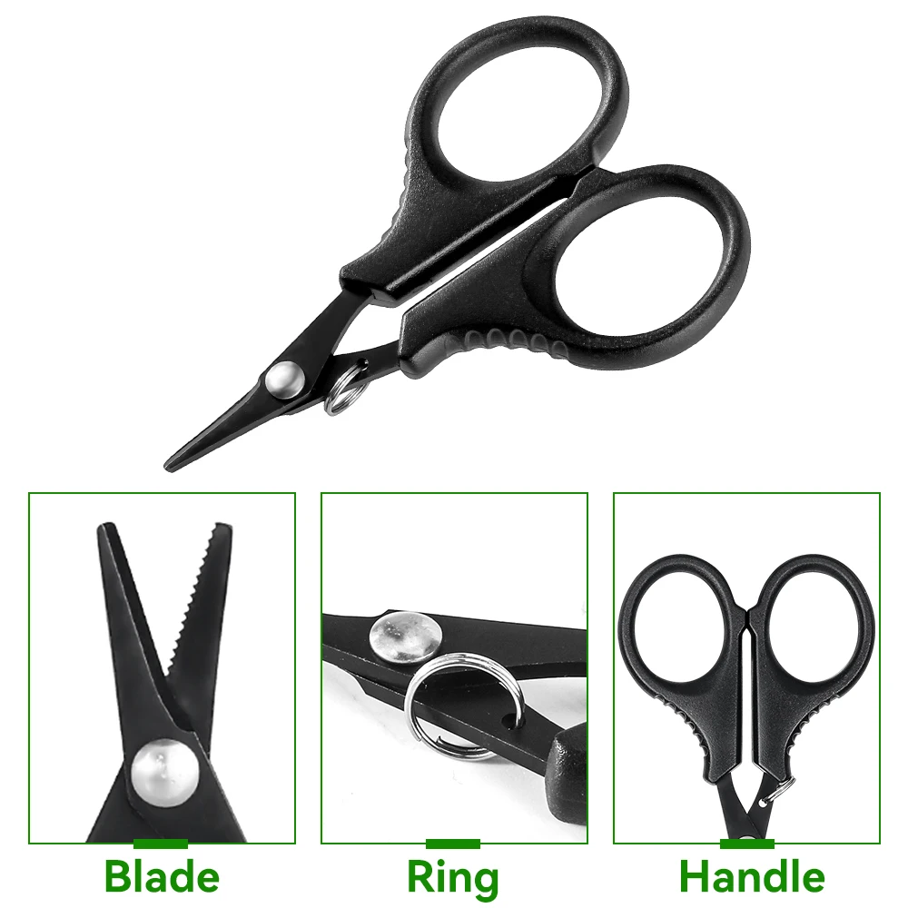 Fishing scissors titanium coating stainless steel for cutting PE braid line carp fishing