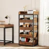 Wood Fruit and Vegetable Storage Rack, 5-Tier Pull-Out Snack Stand Fruit Basket Stand, Utility Shelf Organizer for Kitchen 6