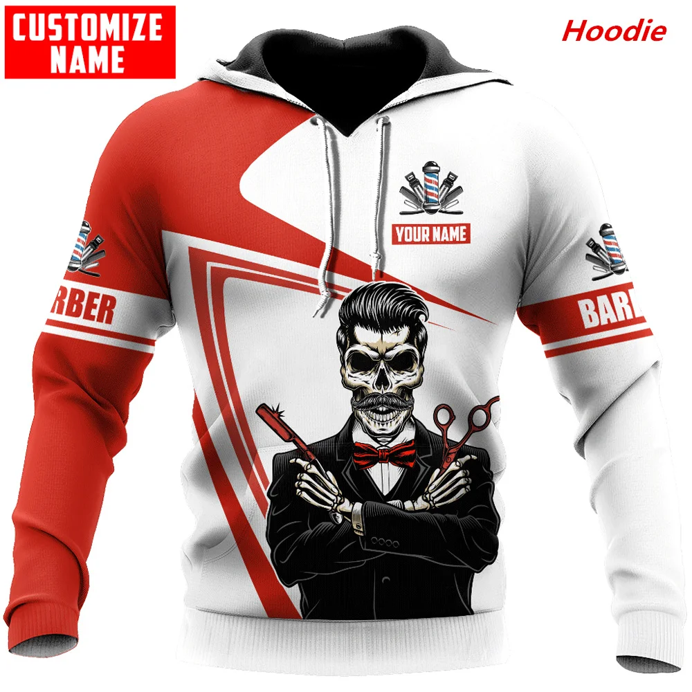 

Fashion Men's Autumn Hoodie Personalized Name Barber 3D Printed Zipper Hoodie Unisex Harajuku Street Casual Sweatshirt F0033