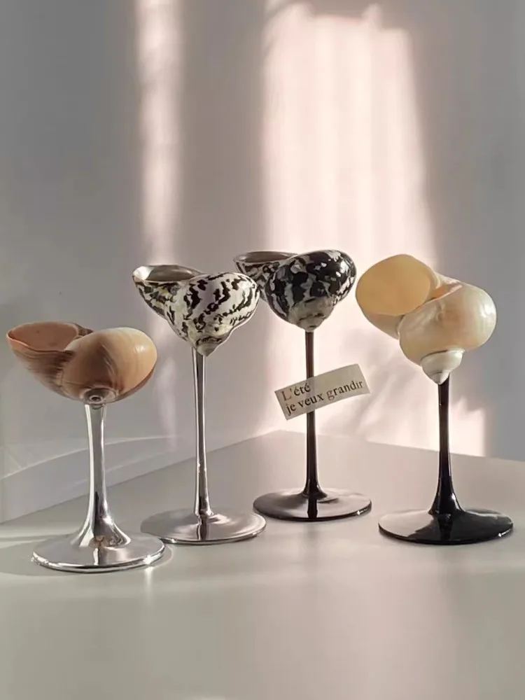 Nordic Handmade Natural Conch Shell Wine Glass Creative Party Drinking Set Ladies' Niche Champagne Glasses Bar High-end Utensils