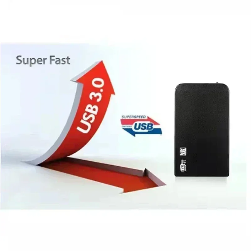 128TB 레노버 고속 SSD USB 3.0 인클로저 모바일 하드 드라이브 케이스 (SSD 외장 스토리지 HDD 박스, USB3.0 케이블 포함, ABS 소재)