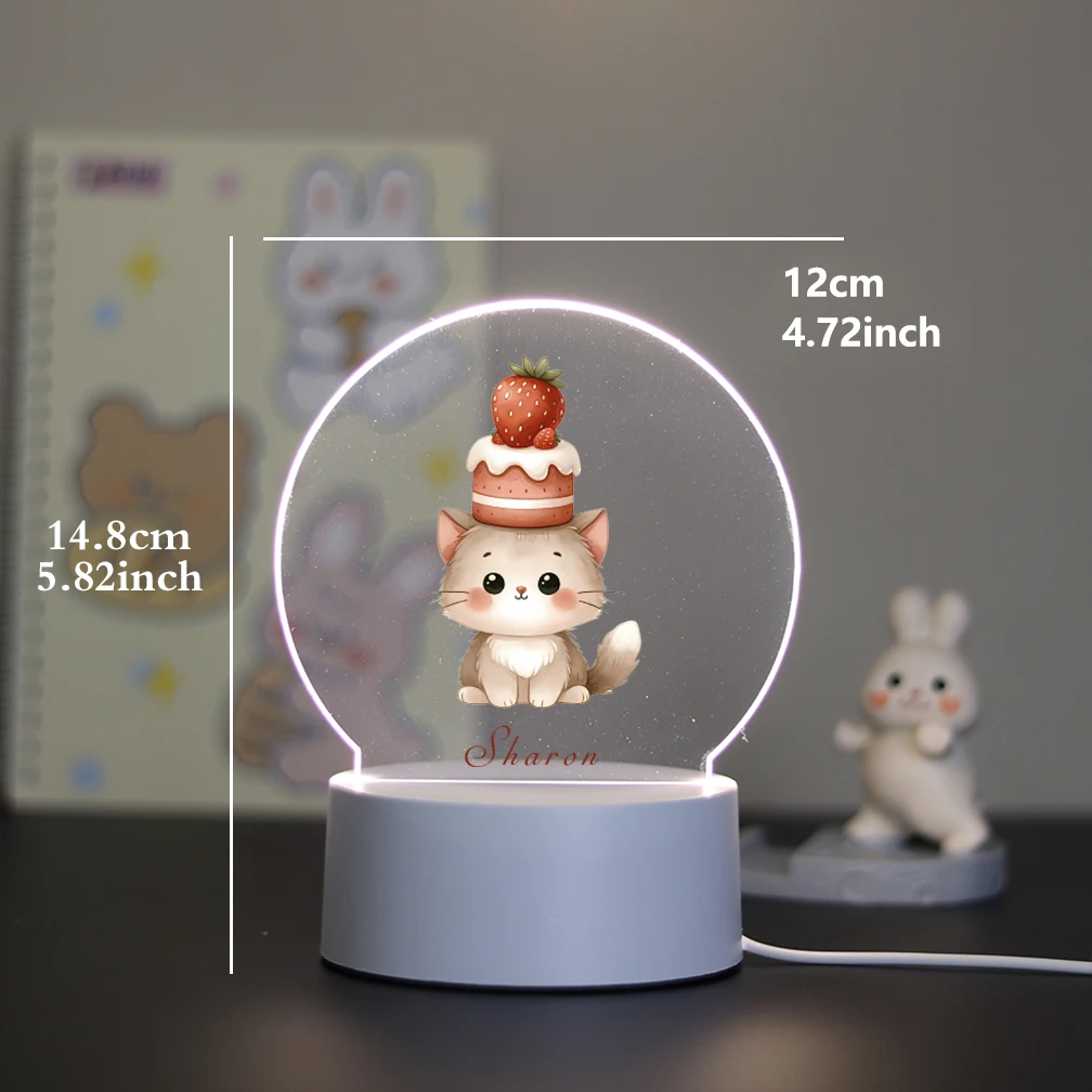 맞춤형 LED 조명 패널 새끼 고양이 3D 시각 디자인으로 집에 보내는 아버지의 날 아빠 선물
