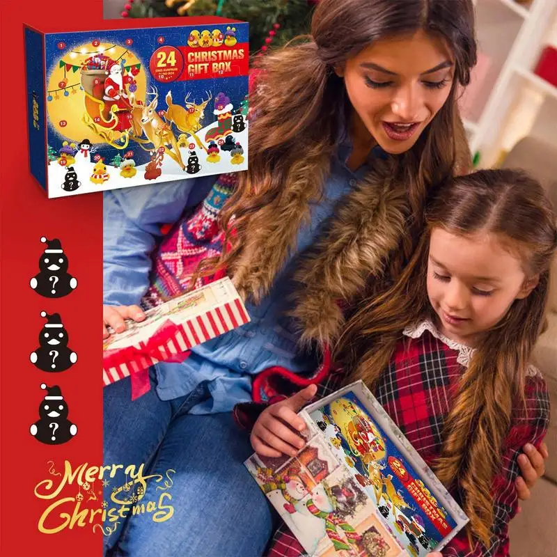 

Детский календарь, 24 шт, резиновые маленькие желтые утки для детей, календарь с обратным отсчетом на Рождество для детей, мальчиков и девочек