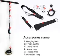 Forearm Wrist Roller Trainer  Exerciser Heavy Duty Pulley System for LAT Pulldowns Bicep Curls Triceps 2