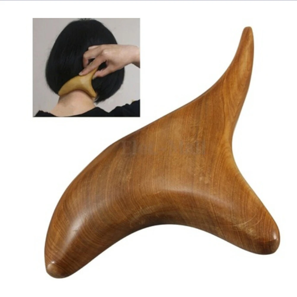 

Body Neck Relax Blood Circulation Wooden Massager Triangle Trigeminal Fragrant Wood Reflexology Tool SPA Therapy