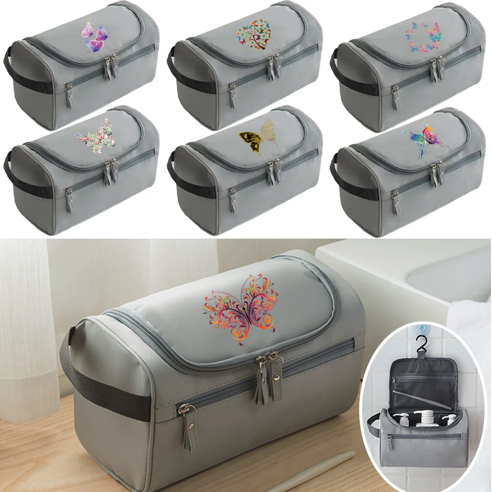 

Водонепроницаемая косметичка с принтом бабочки, косметичка, Женский органайзер для косметики, сумка для туалетных принадлежностей, дорожная сумка для хранения туалетных принадлежностей