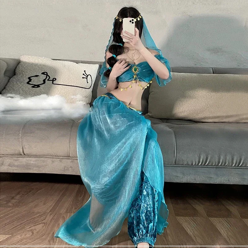 Cosplay Egyptian Queen's Belly Dance Aladdin Indian Dance Exotic Hotel Nightclub Clothing Sexy Goddess Uniforms