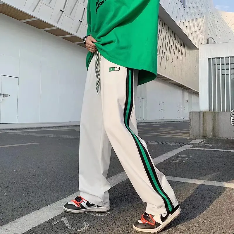 2026 Ropa Gestreifte Jogginghose für Herren, Weite Trainingshose, Tägliche Freizeithose im Koreanischen Stil, Damen-Sweatpants, Lange Hosen, Pantalon – Detail 6