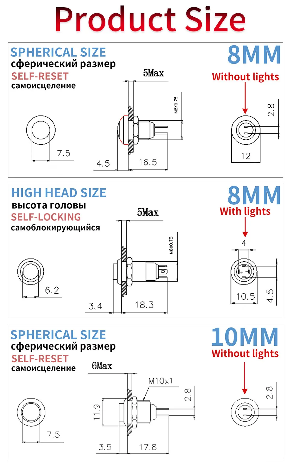 8 10 12 16 mm Waterproof Metal Push Button Switch LED Light Self-locking/Latching Self-reset 3 6 12 24 110 220V high head sony laptop charger