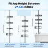 Corner Shower Caddy Tension Pole: Quick Installationr Rustproof Bathroom Organizer Shelves 6