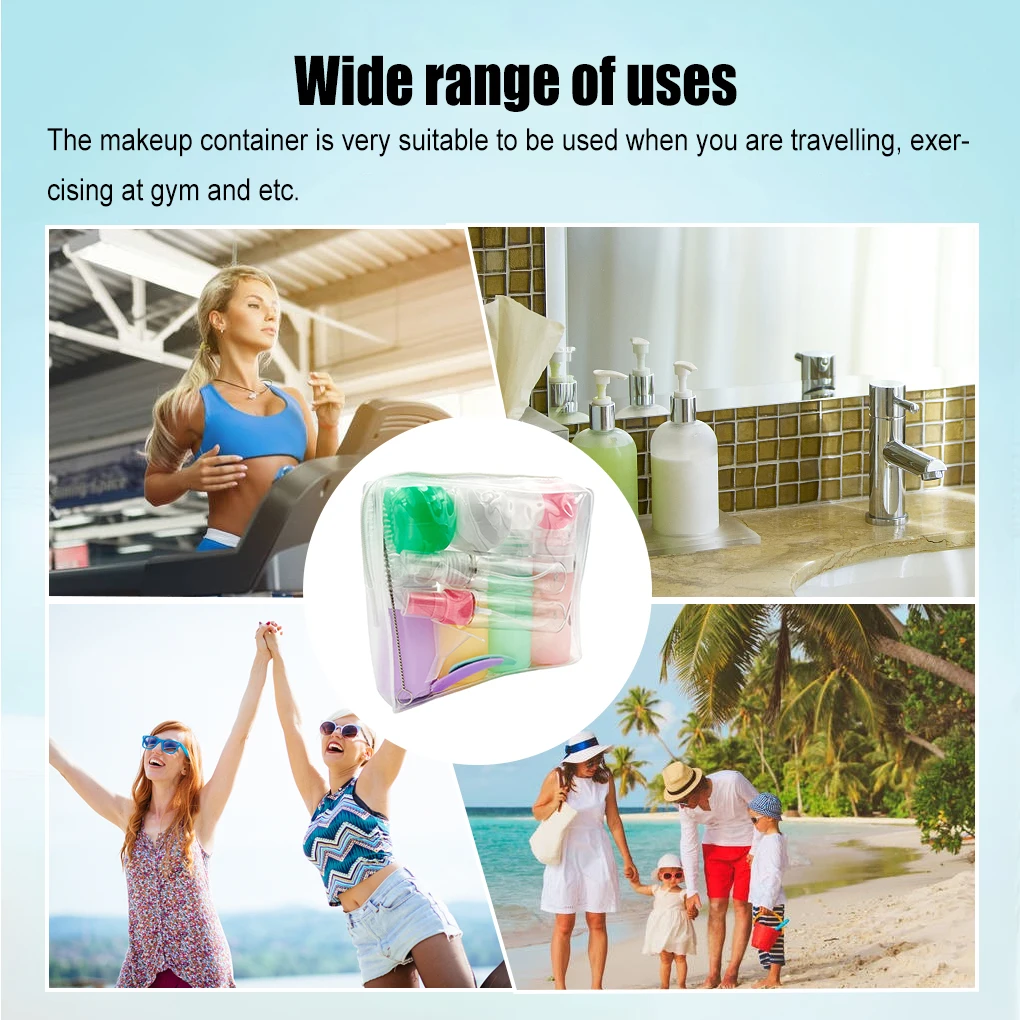 

16 Pieces Set Travel Toiletries Bottle Refillable Travelling Container