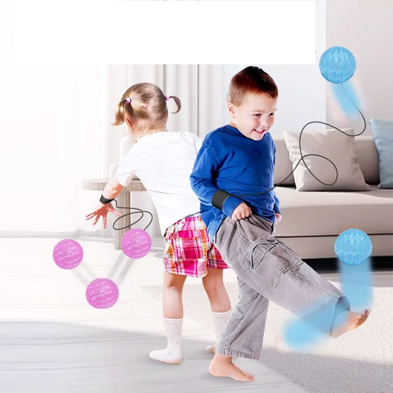 Light up Wrist Balls With Elastic String Flashing Wristband Toys Led Return Ball for Birthday Halloween Christmas
