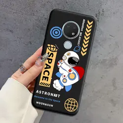 Cute Cartoon Astronaut Soft Silicone TPU Phone Case - Fashionable and Durable Back Cover for Nokia 7.2 (HS-C0057)