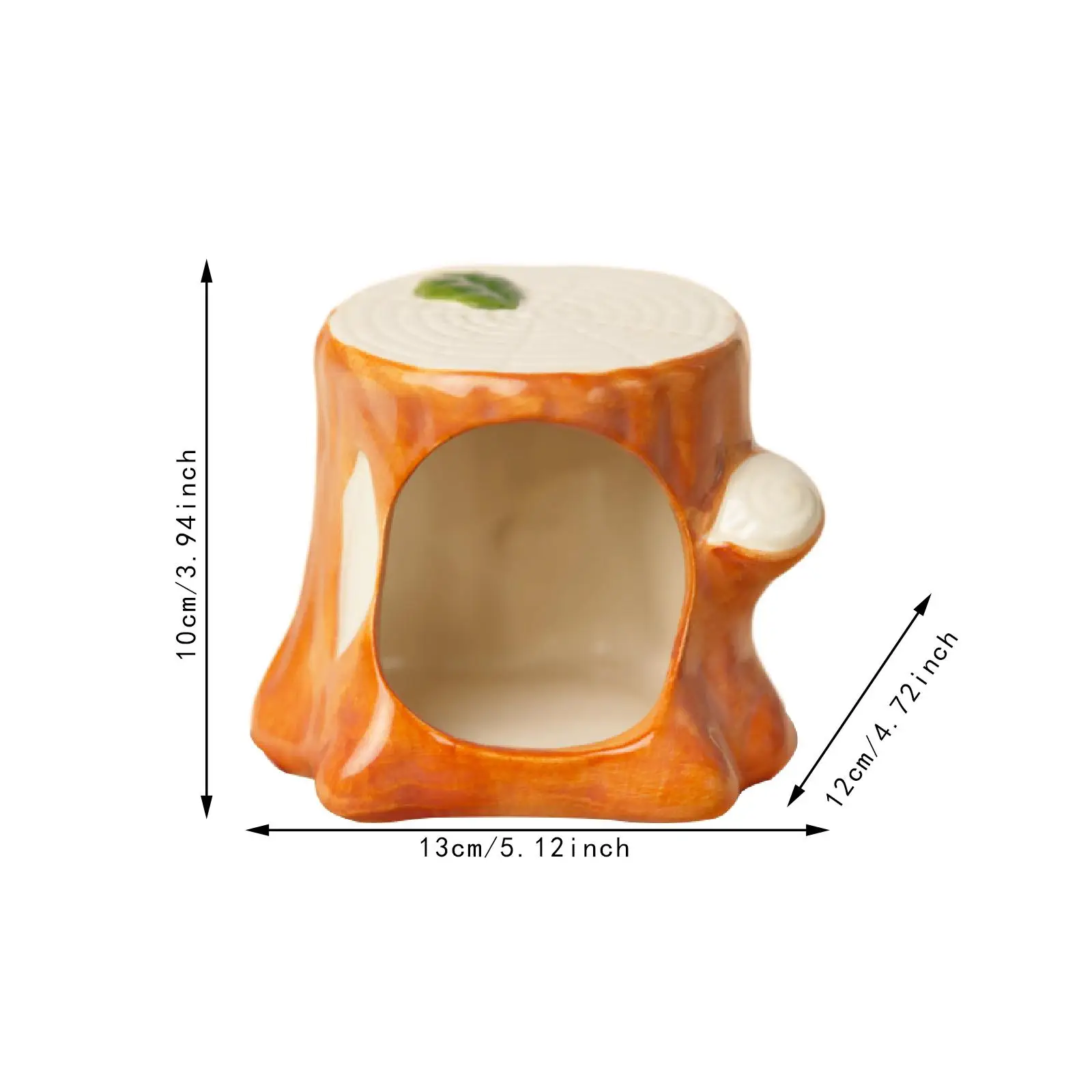 Ceramic habitat for hamster, rodent shelter, rats and squirrel playing space