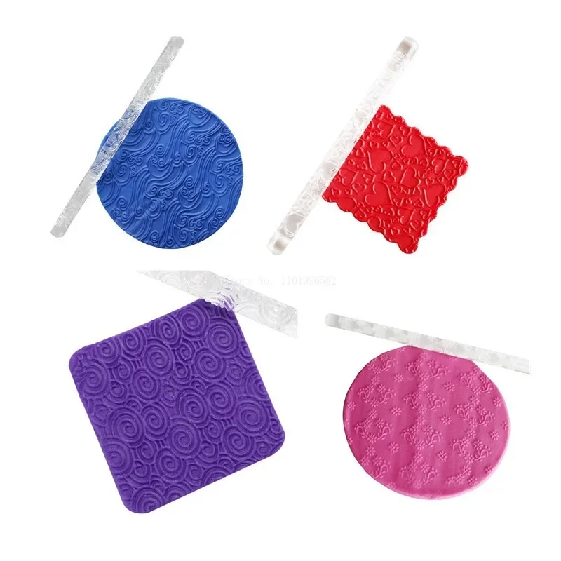 Ultra Light Clay Resin Clay Acrylic Material Transparent Non-stick Texture Rolling Rod DIY Pottery Making Modeling Tools