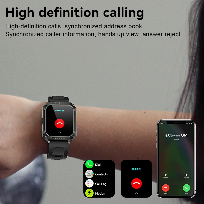 Lige-bluetooth Call Smart Ver para Homens Monitor de Saúde Assistente de Voz ai Pulseira Esportiva à Prova Dágua Smartver para Xiaomi 2023 - Image 2