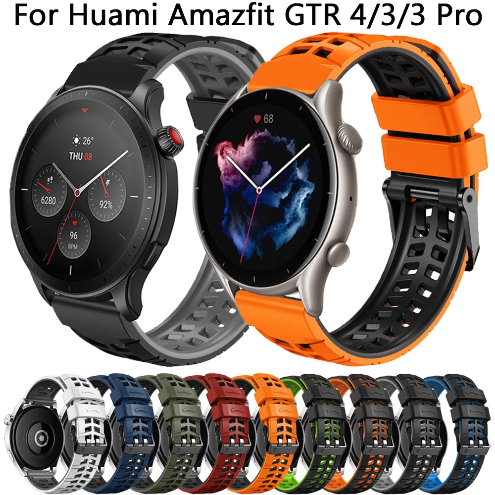 

Ремешок силиконовый для Huami Amazfit GTR 4 3 GTR4 GTR3 Pro GTR2, сменный спортивный браслет для часов GTR 47 мм Stratos3, 22 мм