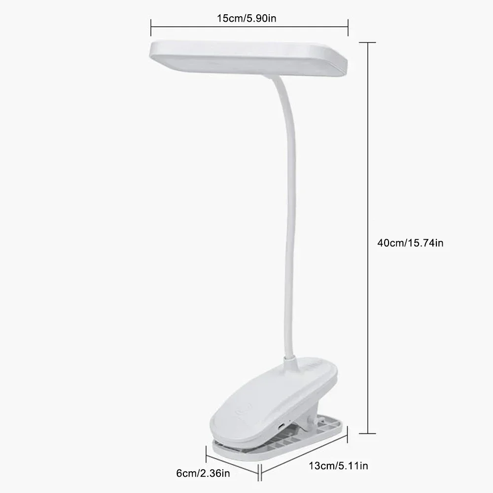 360&deg; Flexible Study Table Lamp Clip USB Rechargeable Desk Lamp Bedside Night Light Bedroom Study Reading Office Work led light desk lamp night light led desk lamp book light