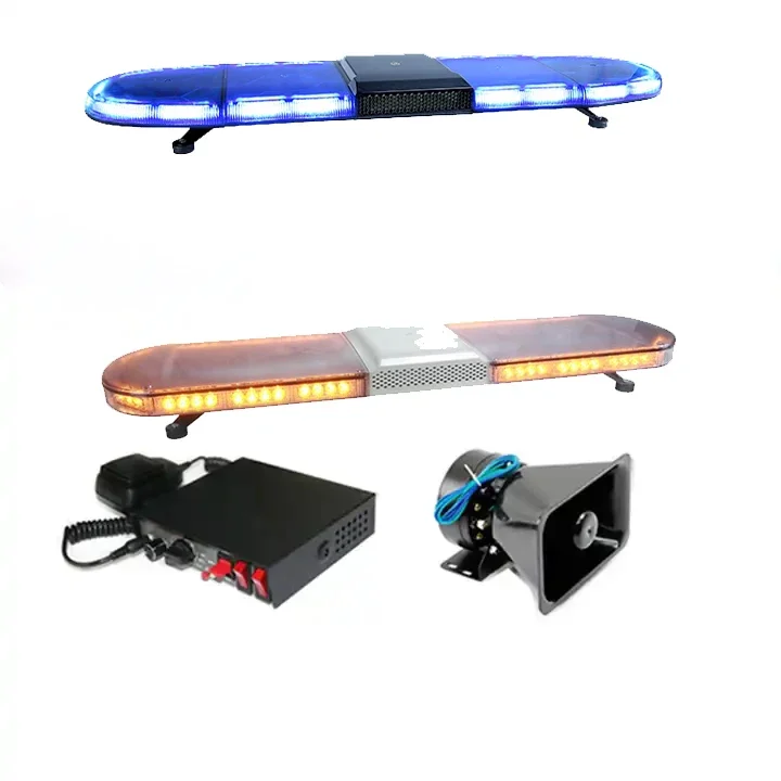 New 42 inch 1.2m ambulance rotating auto led emergency warning light bar with siren speaker