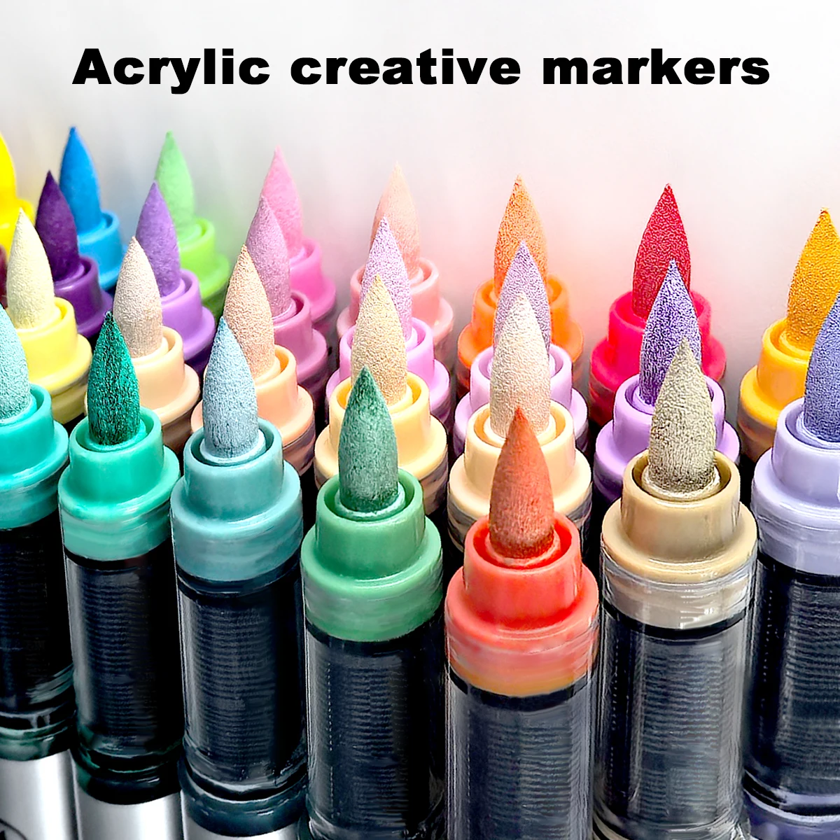 Acrylic Brush Markers Set 10Colors/box Can Be Stacking Color Automatic Ink Control System DIY & Art Supplies