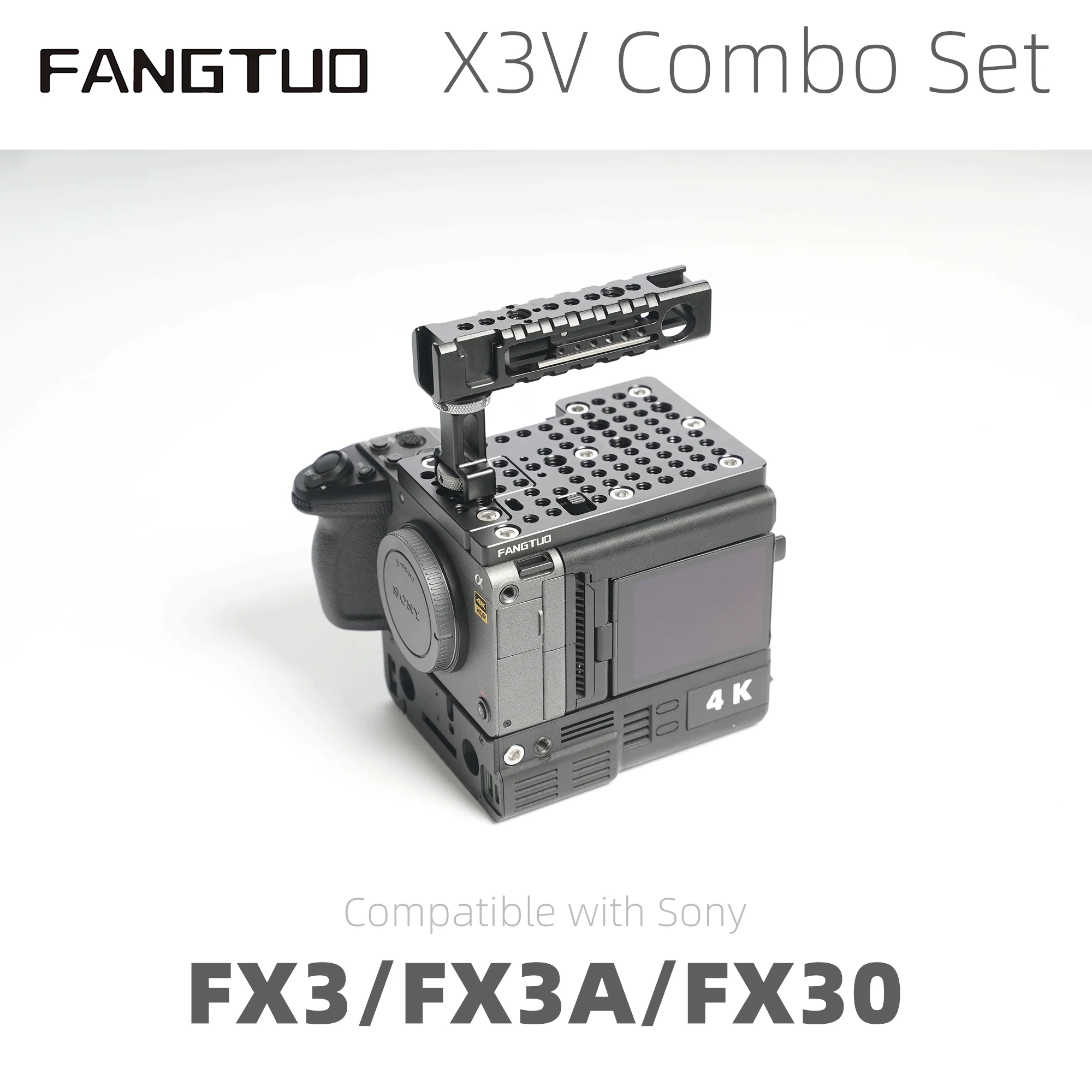 X3V fx3 30 Camera Cage Combo Set – Suitable for Vertical Shooting, Handheld Use,