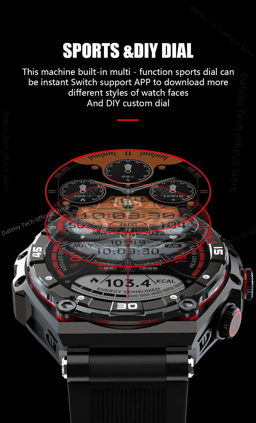 2023 mAh ͸ AMOLED ȭ Ʈ ġ  ȭ IP68  700 +  ƮϽ  Smartwatch ȵ̵