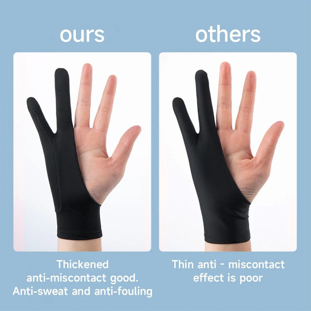 Two Finger Anti-fouling Glove For Artist Drawing Pencil Graphics Tablet Pad  Pen Palm Rejection Glove for iPad Android Tablet - AliExpress