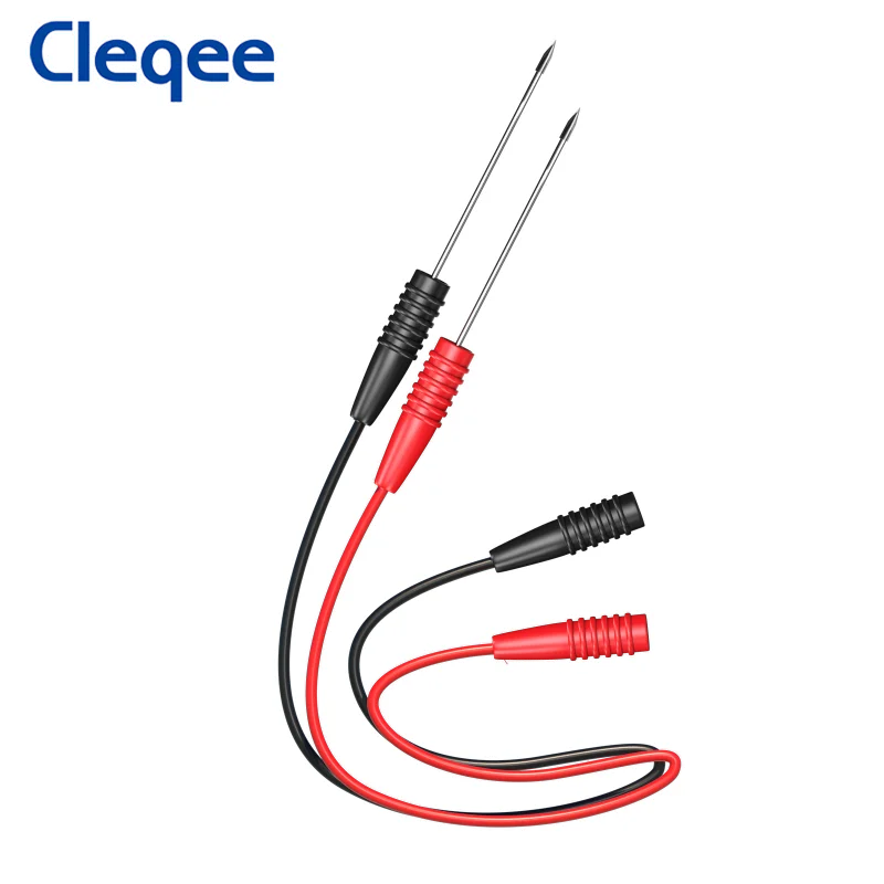 Cleqee P1046 0.7mm Sharp Puncture Needles Piercing Wires with 2mm Inner-spring Socket for Electronic Elactrical Testing