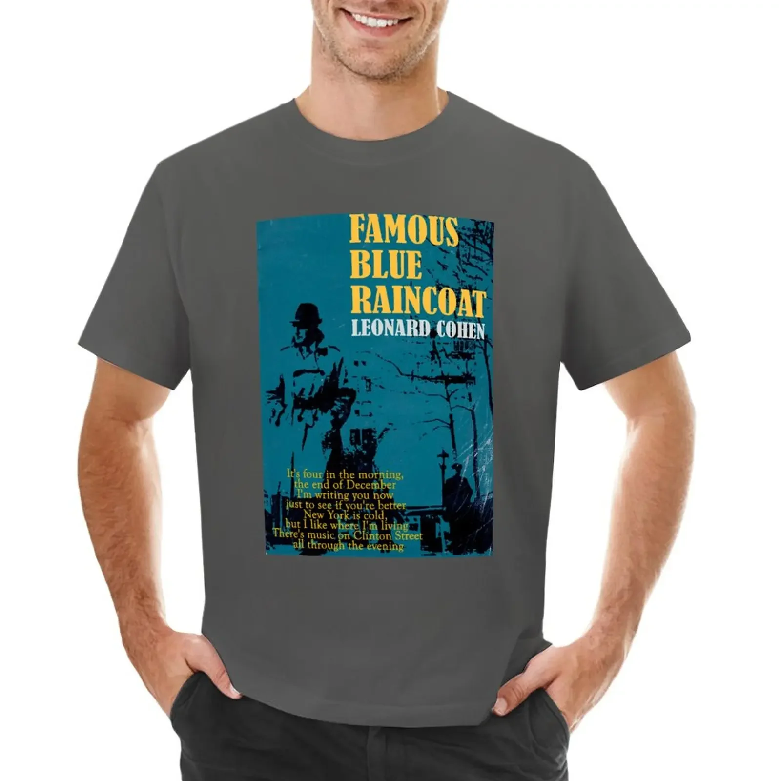 

Leonard Cohen Famous Blue Raincoat T-shirt quick-drying aesthetic clothes customizeds sweat Short sleeve tee men