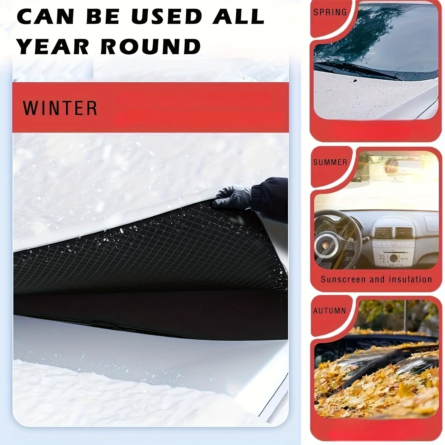 Outdoor Car Windshield Snow Shield Magnetic Winter Car Window Snow Cover Universal