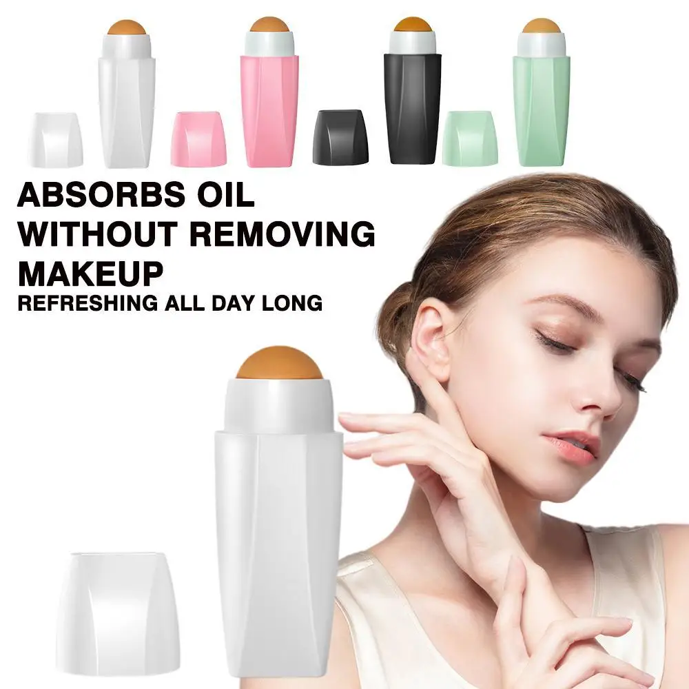 Natural Volcanic Stone Face Oil Absorbing Roller Massage Body Stick Face Skin Care Makeup Tool Facial Pores Cleaning Oil Rollers face oil absorbing roller volcanic stone beauty oil removing rolling stick ball face shiny for women