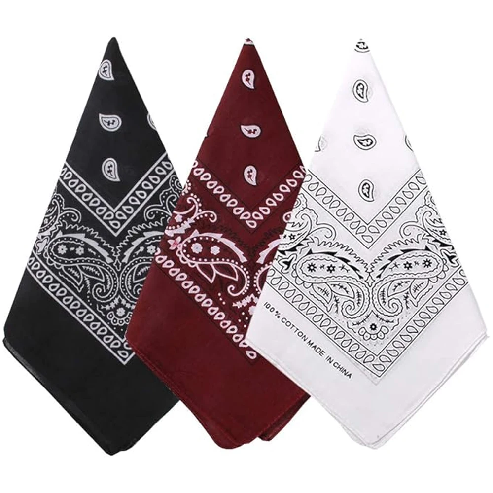Freak Scene Bandana Quadrata In Cotone – Fazzoletto Da Collo Paisley, Vari Colori, Foulard Unisex