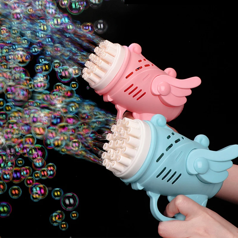 Electric Automatic Soap Rocket Bubbles Machine Bubble Gun Kids Portable Outdoor Party Toy LED Light Blower Toys Children Gifts 2021 gun soap bubbles automatic bubble gun gatling bubble machine for parties toy guns rifle bubbles for kids buble mashine fun