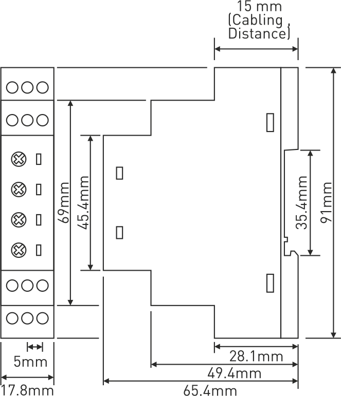 Description Picture 3 of itemSamwha-Dsp GKV-13,GKV-13F 3*380VAC Non-Neutual Three-Phase Under&Over Voltage Phase Sequence Relay