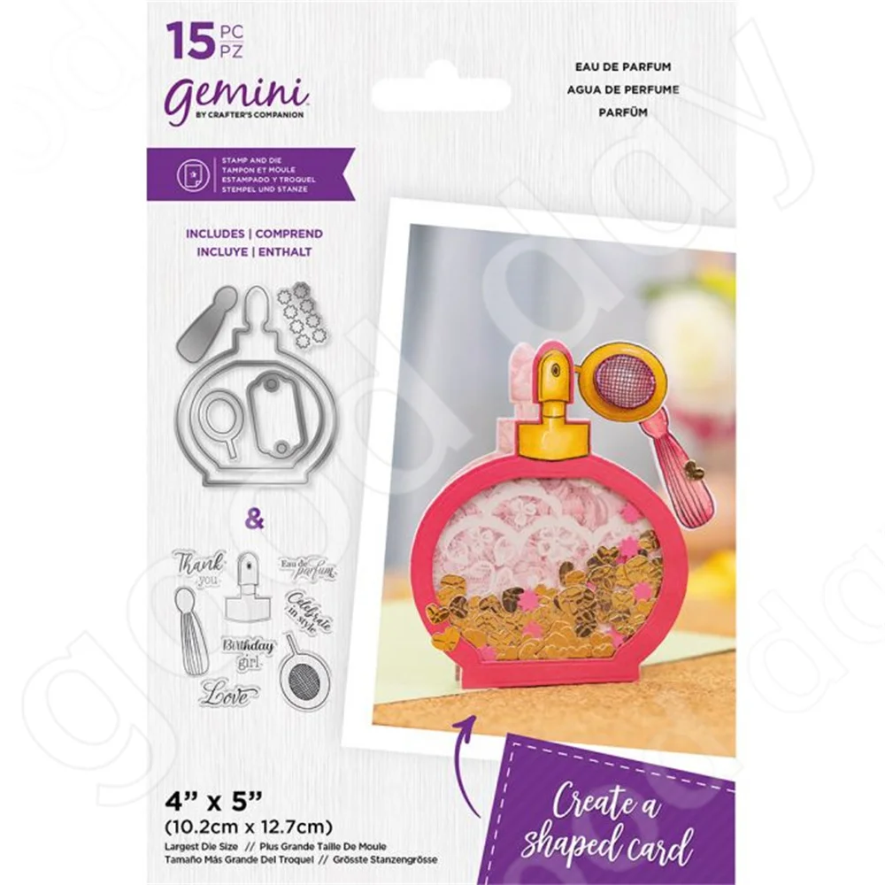 

2022 Arrival New stamps and dies Eau de parfum Used for Scrapbook Diary Decoration Embossing Template Diy Greeting Card