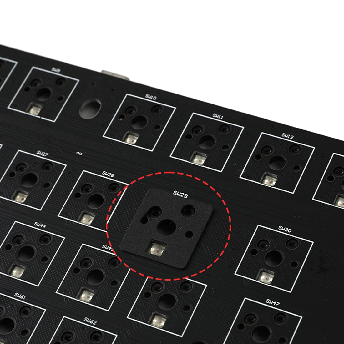 Durock-poron Switch Pads para Cherry mx Switch Dupla Camada Junta de Espuma Preto 0.15 mm Htv Mais pc 0.5 mm 0.5 mm - Imagem 2