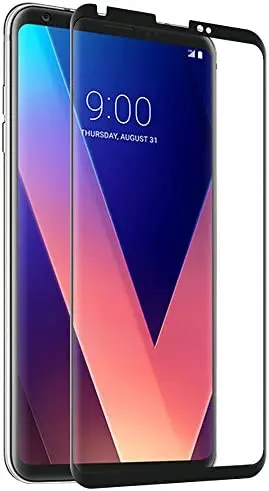 L-G V30 Tempered Glass Screen Protector - (2-Pack) HD Full Coverage Curved Silk Print Protector