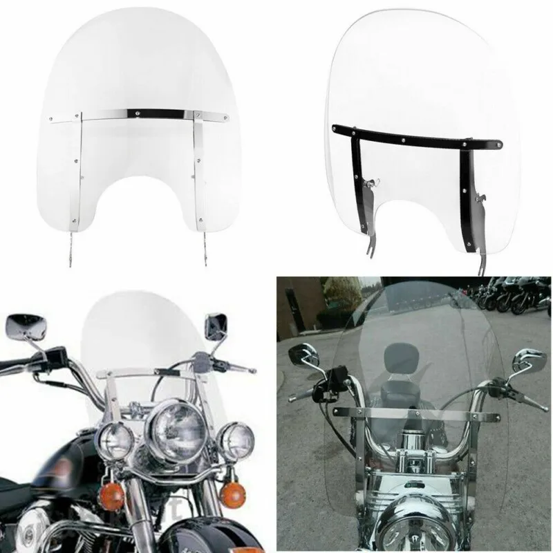 Windscreen Windshield Fit For Harley Softail Fatboy Slim Deluxe FLST 2000-2017 E