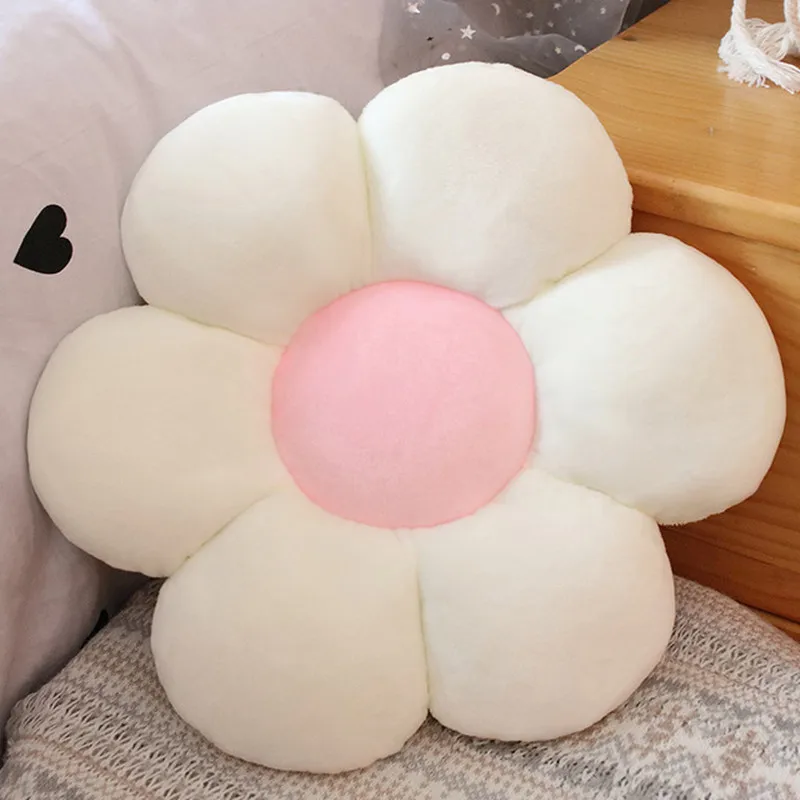 새로 태어난 소녀 어린이 놀이 친구 쿠션 실물 같은 꽃 모양의 매트 플러시 장난감 부드러운 식물 꽃 플러시 베개 박제