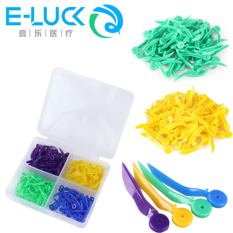 Disposable Dental Wedges Plastic 4 Sizes Teeth Wedge With End Circular Hole Oral Care Accessories