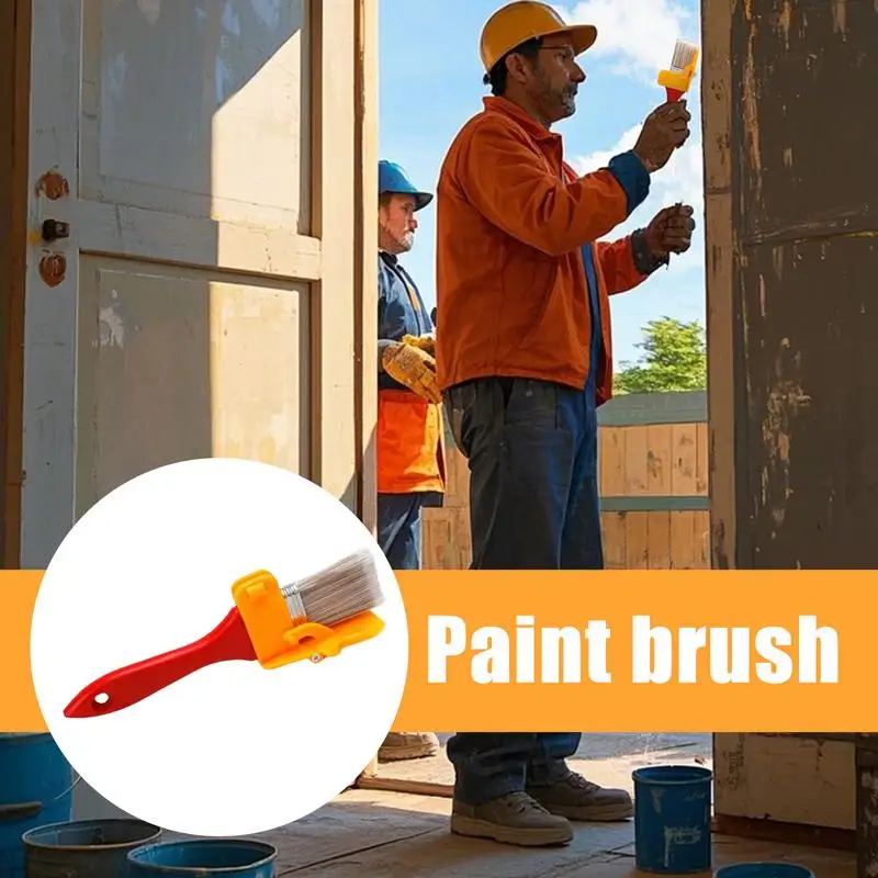Edging Paint Brush Wooden Handle Edge Trimmer Paint Edger Brush Multifunctional Corner Paintbrush Handheld Painting Tool For