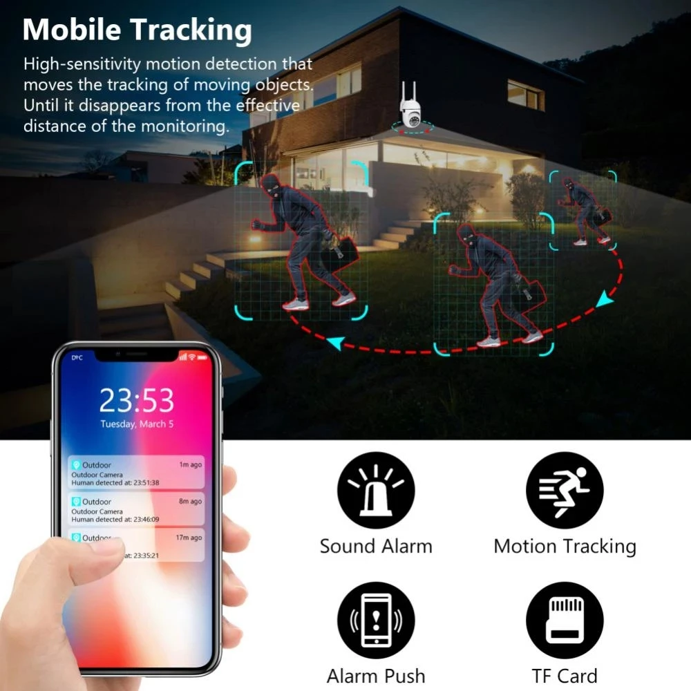 Wifi Camera YCC365 Plus Smart 4X Digital Zoom AI Human Detect Wireless Camera Security Surveillance CCTV With 1080P IP Camera 4