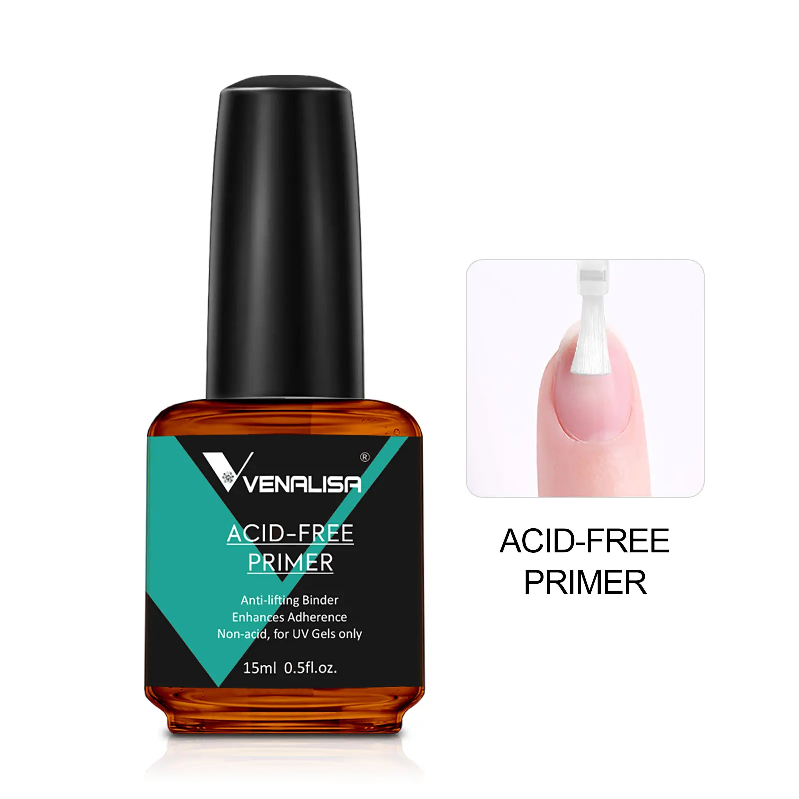 Nail Prep Dehydrator Fast Air Dry Acid-Free Primer Bond Anti-off Prevention Long Lasting For Nail Gel Polish Venalisa 15ml