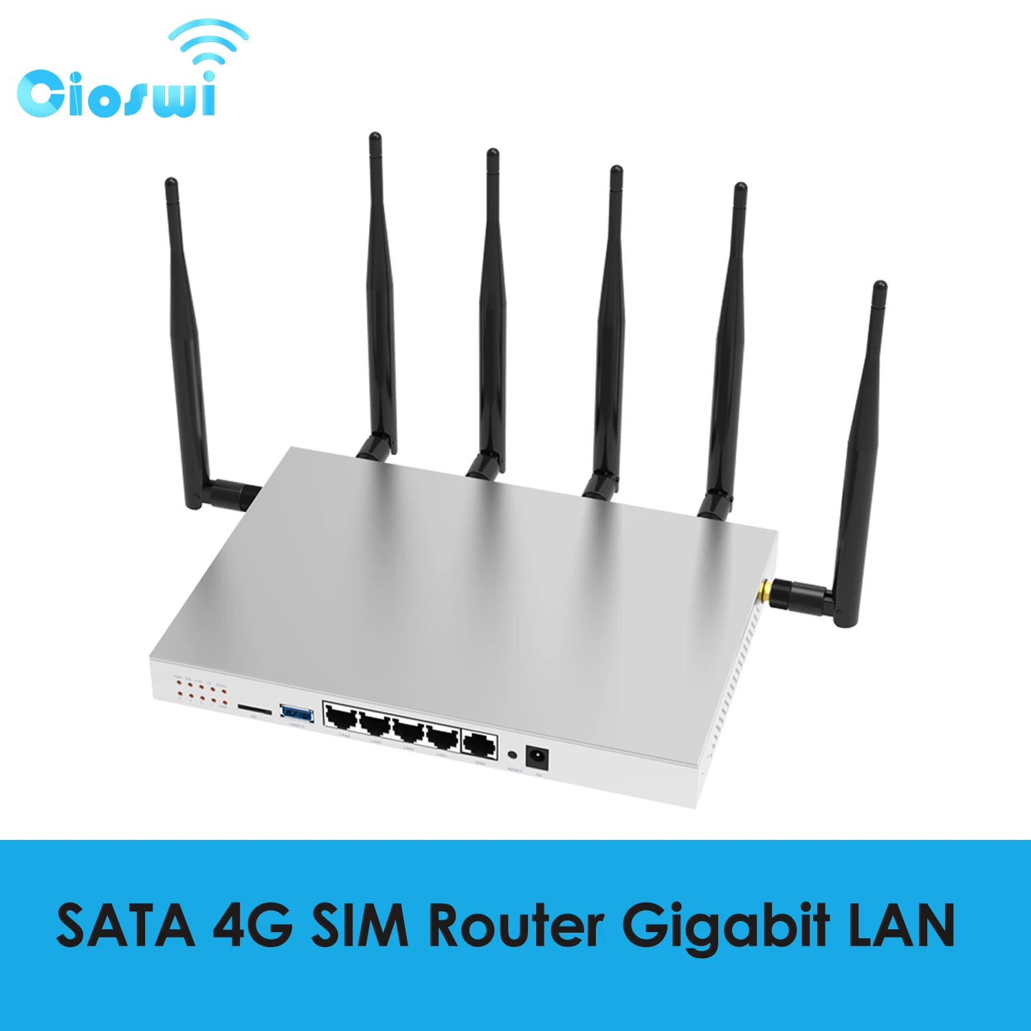 

4G Wi-Fi роутер SIM-карта Lte модем Gigabit LAN двухдиапазонный 2,4 ГГц 5,8 ГГц Roteador SATA порт USB3.0 Съемная антенна для 64 пользователей