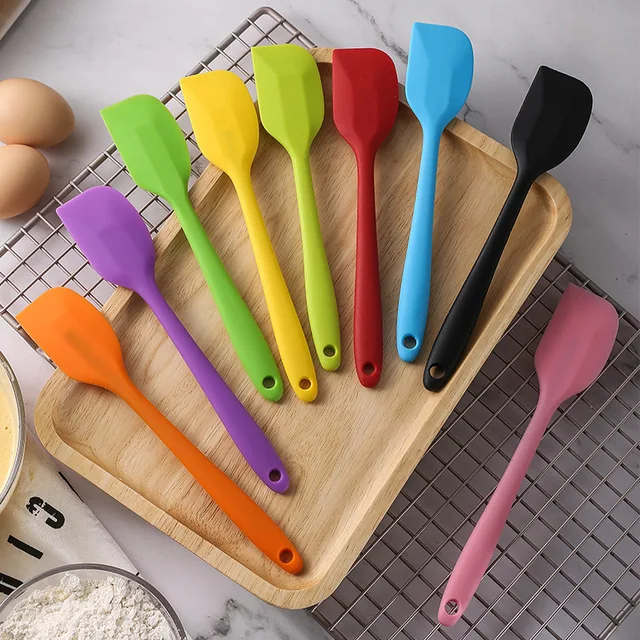 Grattoir de cuisson de crème, spatule antiadhésive en Silicone, mélangeurs de pâtisserie de cuisine, mélangeur de gâteaux à salade, tartes au beurre, outils de cuisine 2 pièces 1
