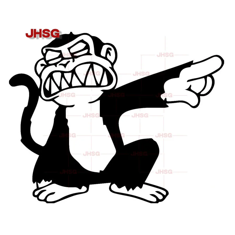 

Angry Monkey Fingertips Car Decals and Stickers Funny Car Motorcycle Stickers Car Exterior Vinyl Decals Custom Waterproof PVC