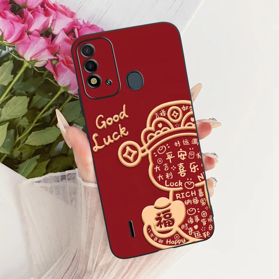 Elegant Flower & Butterfly Soft Black Silicone Phone Case